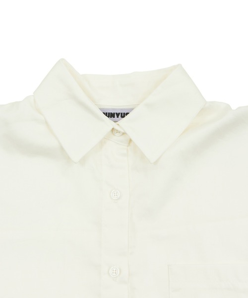 PUNYUS（プニュズ）の「クロップド半袖シャツ（シャツ/ブラウス・レディース・ホワイト・1/2/3/4）」の9枚目の写真