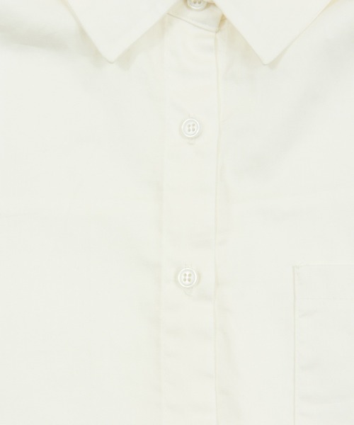 PUNYUS（プニュズ）の「クロップド半袖シャツ（シャツ/ブラウス・レディース・ホワイト・1/2/3/4）」の3枚目の写真