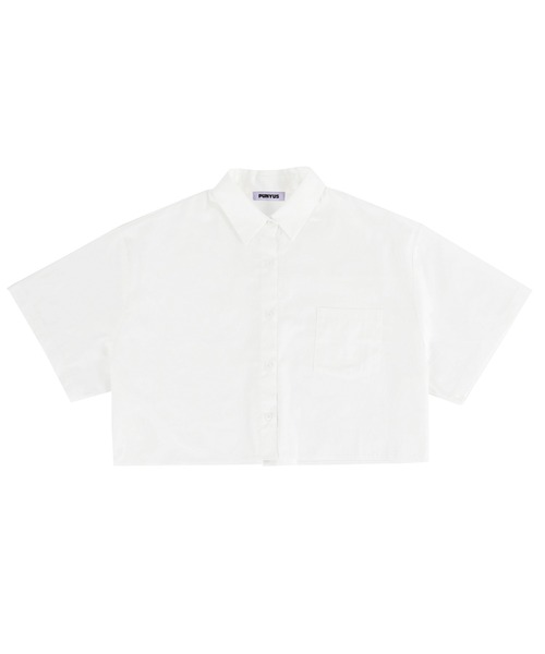 PUNYUS（プニュズ）の「クロップド半袖シャツ（シャツ/ブラウス・レディース・ホワイト・1/2/3/4）」の16枚目の写真