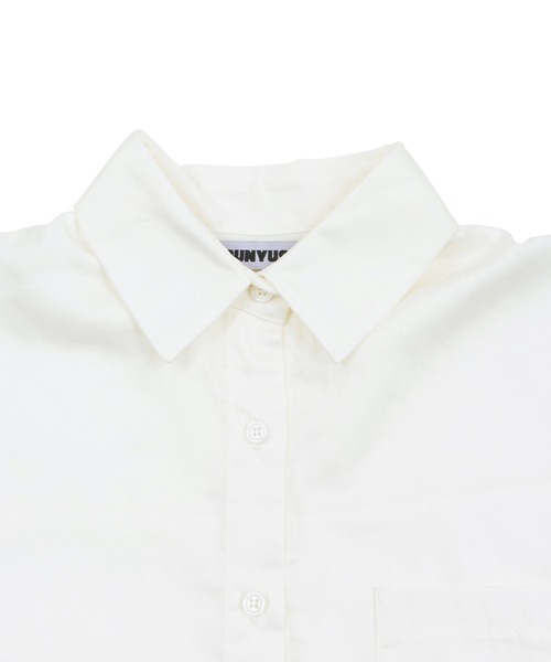 PUNYUS（プニュズ）の「クロップド半袖シャツ（シャツ/ブラウス・レディース・ホワイト・1/2/3/4）」の14枚目の写真