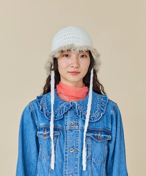 kaorinomori(カオリノモリ)の「kaorinomori ココハット ベベ(ハット・レディース・ブラック/ホワイト・FREE)」の5枚目の写真