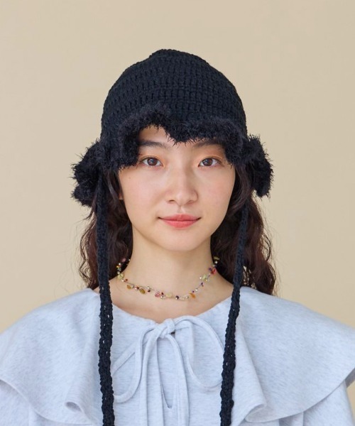 kaorinomori(カオリノモリ)の「kaorinomori ココハット ベベ(ハット・レディース・ブラック/ホワイト・FREE)」の4枚目の写真