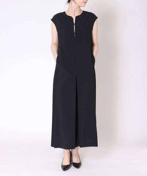 MARECHAL TERRE(マルシャルテル)の「【MARECHAL TERRE / マルシャル テル】サイドプリーツオールインワン(つなぎ/オールインワン・レディース・ブラック/グリーン・38)」の10枚目の写真