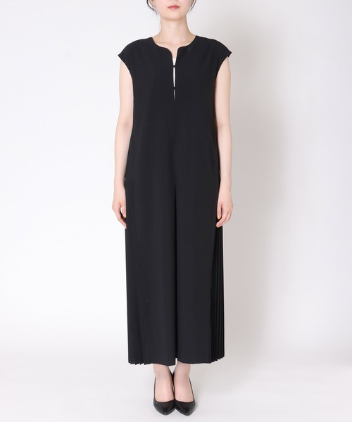 MARECHAL TERRE(マルシャルテル)の「【MARECHAL TERRE / マルシャル テル】サイドプリーツオールインワン(つなぎ/オールインワン・レディース・ブラック/グリーン・38)」の11枚目の写真