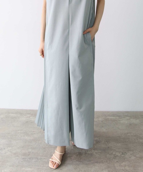 MARECHAL TERRE(マルシャルテル)の「【MARECHAL TERRE / マルシャル テル】サイドプリーツオールインワン(つなぎ/オールインワン・レディース・ブラック/グリーン・38)」の6枚目の写真