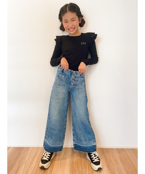 qung.Babyフラップハイウォッシュdenim クン Babyフラップハイウォッシュdenim カラー:ハイライトウォッシュ