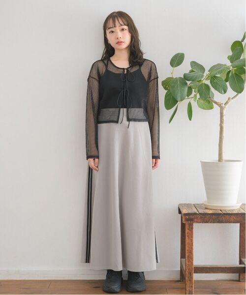 RETRO GIRL（レトロガール）の「２WAYカットメッシュカーデ（カーディガン/ボレロ・レディース・ブラック/レッド/グリーン/ナチュラル・FREE）」の8枚目の写真