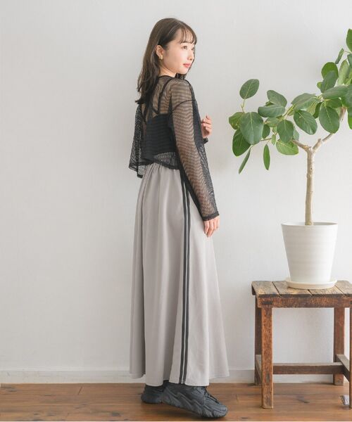 RETRO GIRL（レトロガール）の「２WAYカットメッシュカーデ（カーディガン/ボレロ・レディース・ブラック/レッド/グリーン/ナチュラル・FREE）」の12枚目の写真