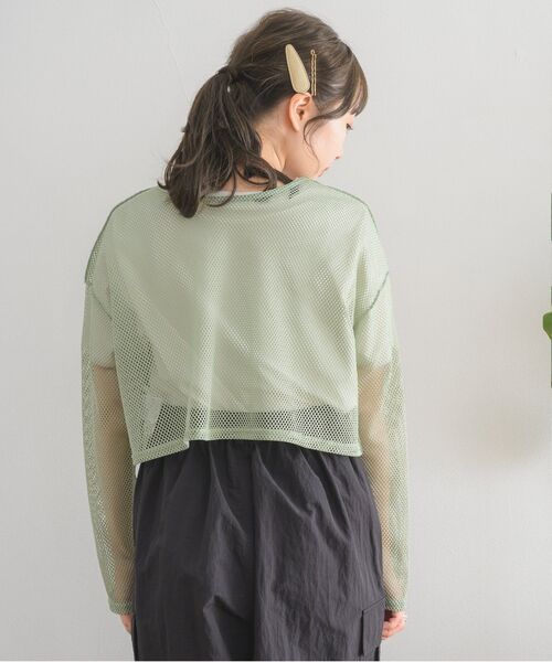 RETRO GIRL（レトロガール）の「２WAYカットメッシュカーデ（カーディガン/ボレロ・レディース・ブラック/レッド/グリーン/ナチュラル・FREE）」の15枚目の写真