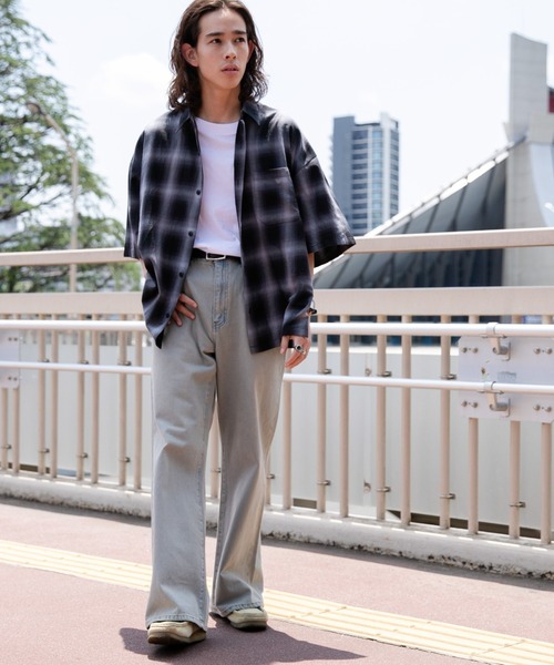 WEGO（ウィゴー）の「WEGO/オンブレチェックビッグシャツ（シャツ/ブラウス・メンズ・ブラック系その他2/グレー系その他2・MEDIUM/LARGE）」の20枚目の写真