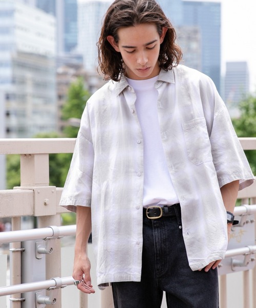 WEGO（ウィゴー）の「WEGO/オンブレチェックビッグシャツ（シャツ/ブラウス・メンズ・ブラック系その他2/グレー系その他2・MEDIUM/LARGE）」の3枚目の写真