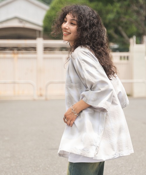 WEGO（ウィゴー）の「WEGO/オンブレチェックビッグシャツ（シャツ/ブラウス・メンズ・ブラック系その他2/グレー系その他2・MEDIUM/LARGE）」の4枚目の写真