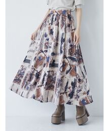 MURUA | タックギャザーマキシプリントスカート(スカート)