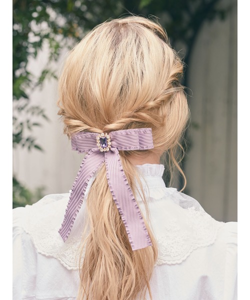 Maison de FLEUR（メゾンドフルール）の「サテンフリルリボン