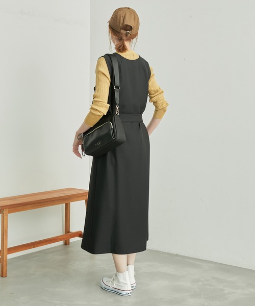 ROPE' PICNIC（ロペピクニック）の「ジレジャンパースカート/2WAY・リンクコーデ（ジャンパースカート・レディース・ベージュ/ダークブラウン/グレー/ブラック・36/38）」の10枚目の写真