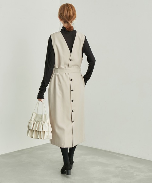 ROPE' PICNIC（ロペピクニック）の「ジレジャンパースカート/2WAY・リンクコーデ（ジャンパースカート・レディース・ベージュ/ダークブラウン/グレー/ブラック・36/38）」の5枚目の写真