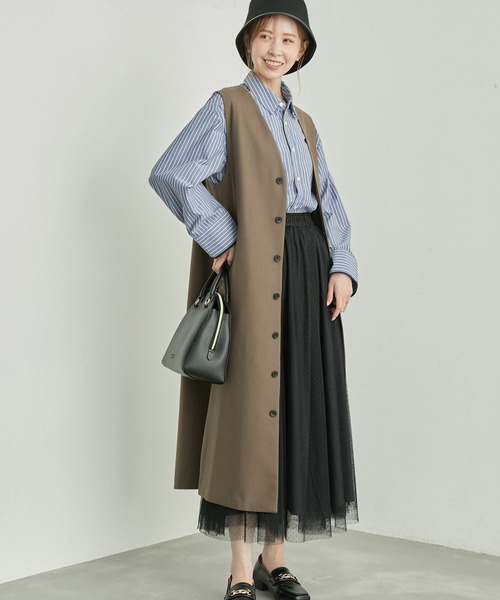 ROPE' PICNIC（ロペピクニック）の「ジレジャンパースカート/2WAY・リンクコーデ（ジャンパースカート・レディース・ベージュ/ダークブラウン/グレー/ブラック・36/38）」の17枚目の写真