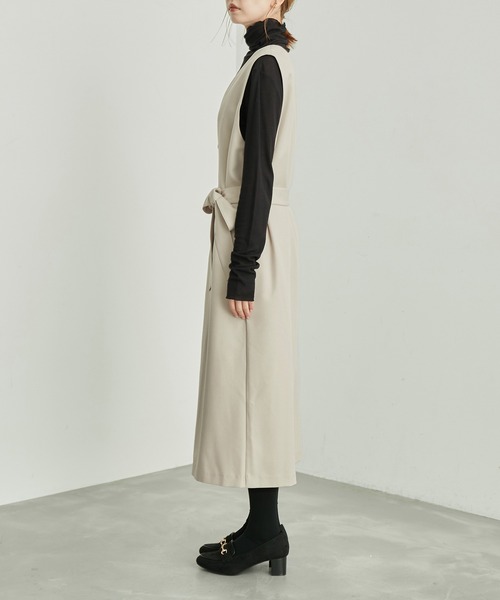 ROPE' PICNIC（ロペピクニック）の「ジレジャンパースカート/2WAY・リンクコーデ（ジャンパースカート・レディース・ベージュ/ダークブラウン/グレー/ブラック・36/38）」の22枚目の写真