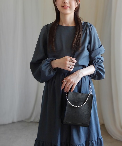 minia（ミニア）の「ボールチェーンミニショルダー（ショルダーバッグ・レディース・ブラック/アイボリー/モカ/イエロー・FREE）」の14枚目の写真