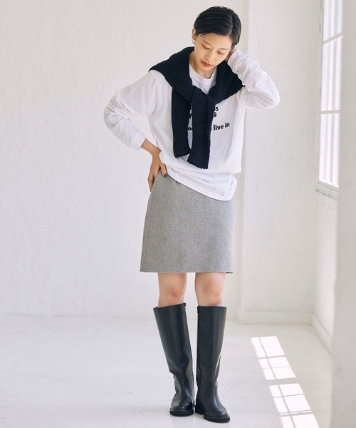 GOOD ROCK SPEED（グッドロックスピード）の「【GOODROCKSPEED】ロゴロングTシャツ（Tシャツ/カットソー・レディース・ホワイト/ベージュ・フリー）」の8枚目の写真