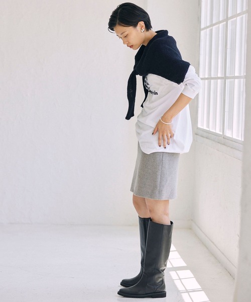 GOOD ROCK SPEED（グッドロックスピード）の「【GOODROCKSPEED】ロゴロングTシャツ（Tシャツ/カットソー・レディース・ホワイト/ベージュ・フリー）」の9枚目の写真