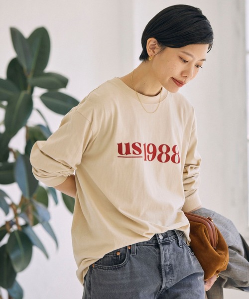 GOOD ROCK SPEED（グッドロックスピード）の「【GOODROCKSPEED】ロゴロングTシャツ（Tシャツ/カットソー・レディース・ホワイト/ベージュ・フリー）」の3枚目の写真