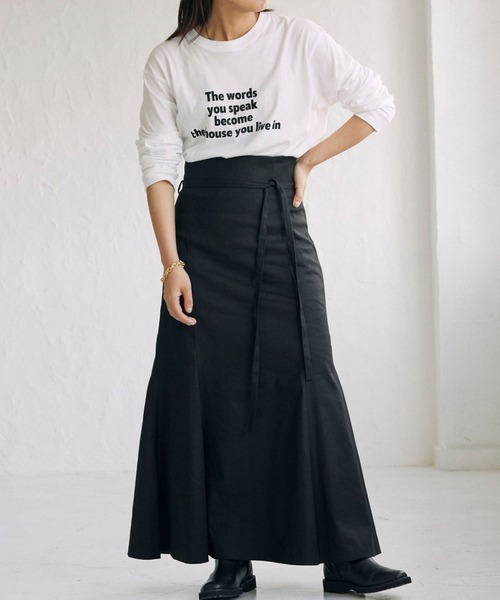 GOOD ROCK SPEED（グッドロックスピード）の「【GOODROCKSPEED】ロゴロングTシャツ（Tシャツ/カットソー・レディース・ホワイト/ベージュ・フリー）」の6枚目の写真