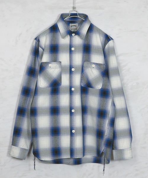 HOUSTON ヒューストン 41049 OMBRE CHECK VIYELLA SHIRT（シャツ/ブラウス）｜HOUSTON（ヒューストン）