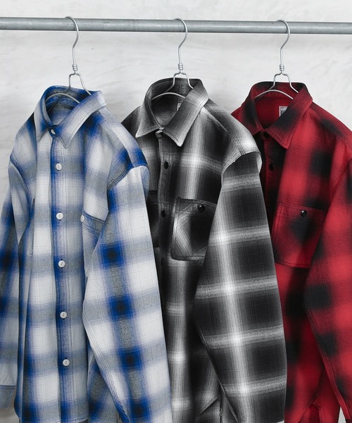 HOUSTON ヒューストン 41049 OMBRE CHECK VIYELLA SHIRT（シャツ/ブラウス）｜HOUSTON（ヒューストン）