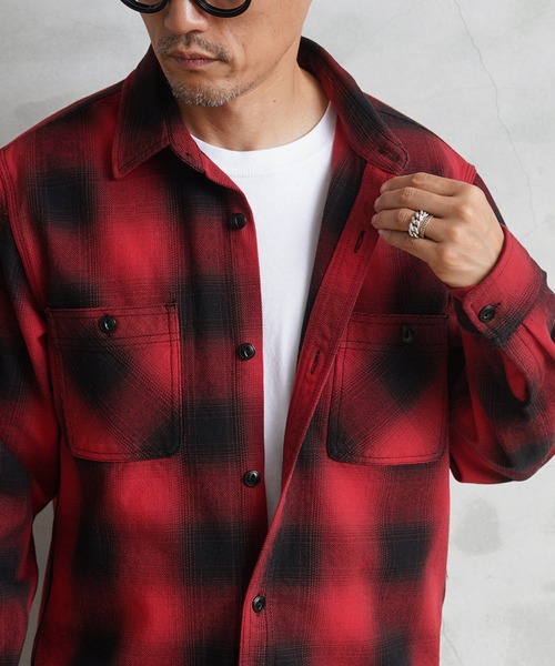 HOUSTON ヒューストン 41049 OMBRE CHECK VIYELLA SHIRT（シャツ/ブラウス）｜HOUSTON（ヒューストン）