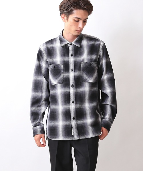 HOUSTON ヒューストン 41049 OMBRE CHECK VIYELLA SHIRT（シャツ/ブラウス）｜HOUSTON（ヒューストン）
