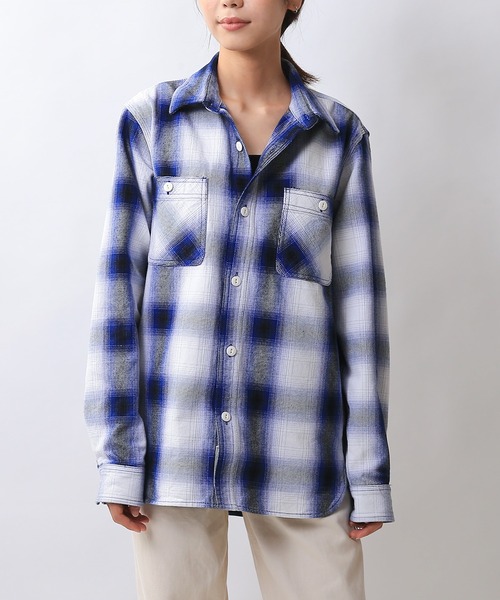 HOUSTON ヒューストン 41049 OMBRE CHECK VIYELLA SHIRT（シャツ/ブラウス）｜HOUSTON（ヒューストン）
