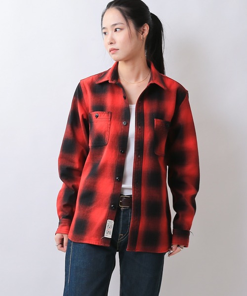 HOUSTON ヒューストン 41049 OMBRE CHECK VIYELLA SHIRT（シャツ/ブラウス）｜HOUSTON（ヒューストン）