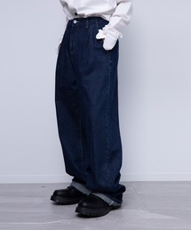 aimoha menワイドデニムパンツ