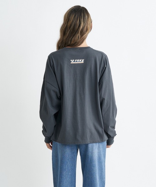 ROXY（ロキシー）の「【ZOZO別注アイテム】SALT WATER AND WAVES/ロキシードロップショルダー長袖ロンT（Tシャツ/カットソー・レディース・グリーン/ホワイト/ブラック・FREE）」の9枚目の写真