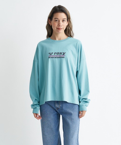 ROXY（ロキシー）の「【ZOZO別注アイテム】SALT WATER AND WAVES/ロキシードロップショルダー長袖ロンT（Tシャツ/カットソー・レディース・グリーン/ホワイト/ブラック・FREE）」の12枚目の写真