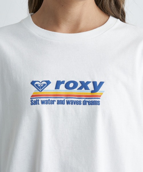 ROXY（ロキシー）の「【ZOZO別注アイテム】SALT WATER AND WAVES/ロキシードロップショルダー長袖ロンT（Tシャツ/カットソー・レディース・グリーン/ホワイト/ブラック・FREE）」の5枚目の写真