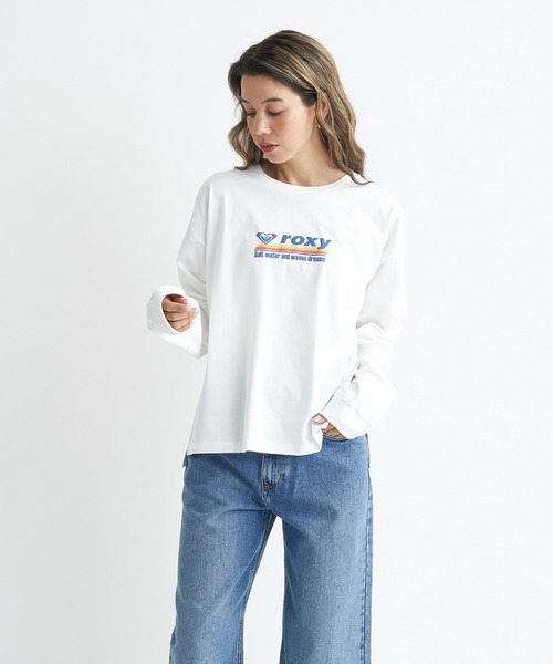 ROXY（ロキシー）の「【ZOZO別注アイテム】SALT WATER AND WAVES/ロキシードロップショルダー長袖ロンT（Tシャツ/カットソー・レディース・グリーン/ホワイト/ブラック・FREE）」の8枚目の写真