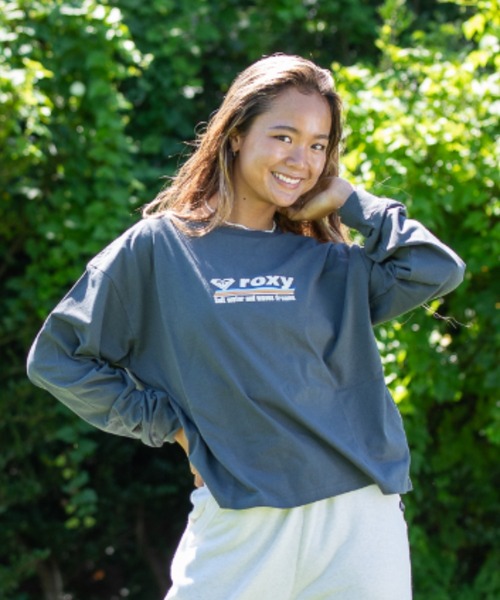 ROXY（ロキシー）の「【ZOZO別注アイテム】SALT WATER AND WAVES/ロキシードロップショルダー長袖ロンT（Tシャツ/カットソー・レディース・グリーン/ホワイト/ブラック・FREE）」の13枚目の写真