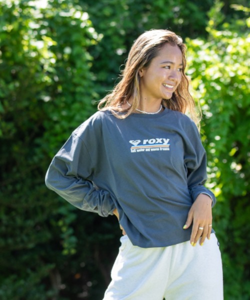 ROXY（ロキシー）の「【ZOZO別注アイテム】SALT WATER AND WAVES/ロキシードロップショルダー長袖ロンT（Tシャツ/カットソー・レディース・グリーン/ホワイト/ブラック・FREE）」の14枚目の写真