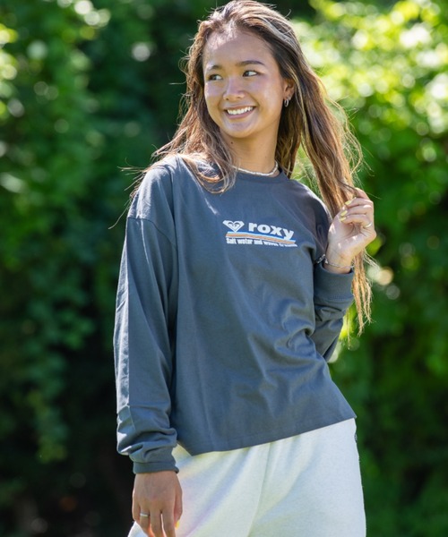 ROXY（ロキシー）の「【ZOZO別注アイテム】SALT WATER AND WAVES/ロキシードロップショルダー長袖ロンT（Tシャツ/カットソー・レディース・グリーン/ホワイト/ブラック・FREE）」の16枚目の写真