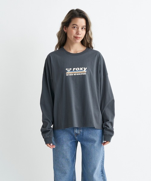 ROXY（ロキシー）の「【ZOZO別注アイテム】SALT WATER AND WAVES/ロキシードロップショルダー長袖ロンT（Tシャツ/カットソー・レディース・グリーン/ホワイト/ブラック・FREE）」の22枚目の写真