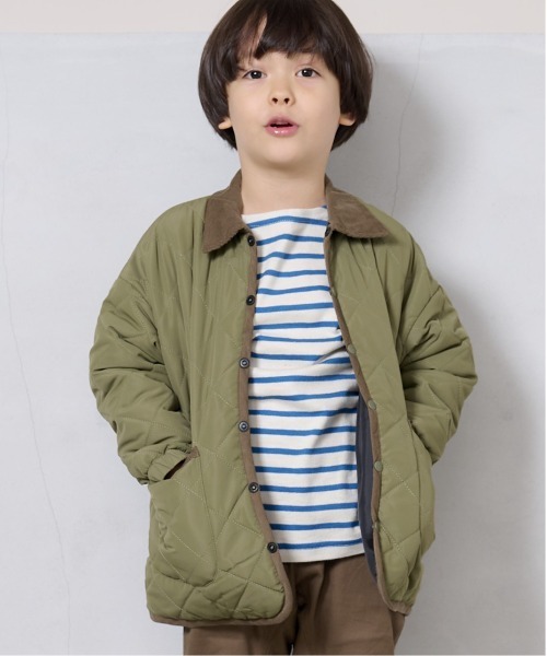 BIG FIELD（ビッグフィールド）の「ダイヤキルトジャケット（80～150cm）（ブルゾン・キッズ・ブラック/ベージュ/ネイビー/カーキ・90/100/110/120/80/130/95/140/150）」の3枚目の写真