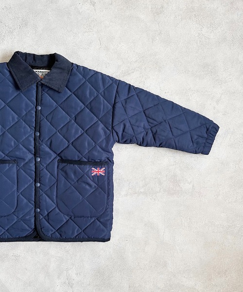 BIG FIELD（ビッグフィールド）の「ダイヤキルトジャケット（80～150cm）（ブルゾン・キッズ・ブラック/ベージュ/ネイビー/カーキ・90/100/110/120/80/130/95/140/150）」の9枚目の写真