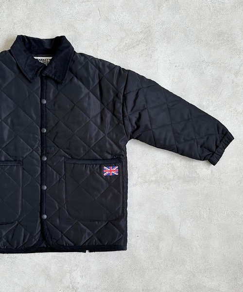 BIG FIELD（ビッグフィールド）の「ダイヤキルトジャケット（80～150cm）（ブルゾン・キッズ・ブラック/ベージュ/ネイビー/カーキ・90/100/110/120/80/130/95/140/150）」の6枚目の写真