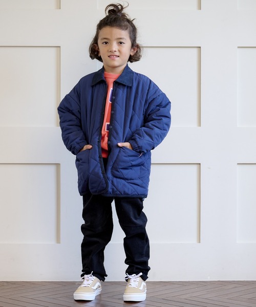 BIG FIELD（ビッグフィールド）の「ダイヤキルトジャケット（80～150cm）（ブルゾン・キッズ・ブラック/ベージュ/ネイビー/カーキ・90/100/110/120/80/130/95/140/150）」の17枚目の写真