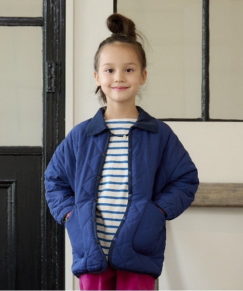 BIG FIELD（ビッグフィールド）の「ダイヤキルトジャケット（80～150cm）（ブルゾン・キッズ・ブラック/ベージュ/ネイビー/カーキ・90/100/110/120/80/130/95/140/150）」の19枚目の写真