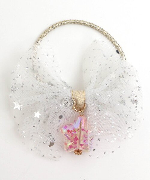 apres les cours(アプレレクール)の「星モチーフチュールヘアゴム(ヘアゴム・キッズ・サックスブルー/アイボリー/ブラック/ラベンダー・FREE)」の12枚目の写真