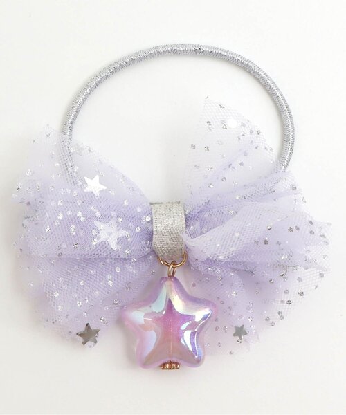 apres les cours(アプレレクール)の「星モチーフチュールヘアゴム(ヘアゴム・キッズ・サックスブルー/アイボリー/ブラック/ラベンダー・FREE)」の11枚目の写真