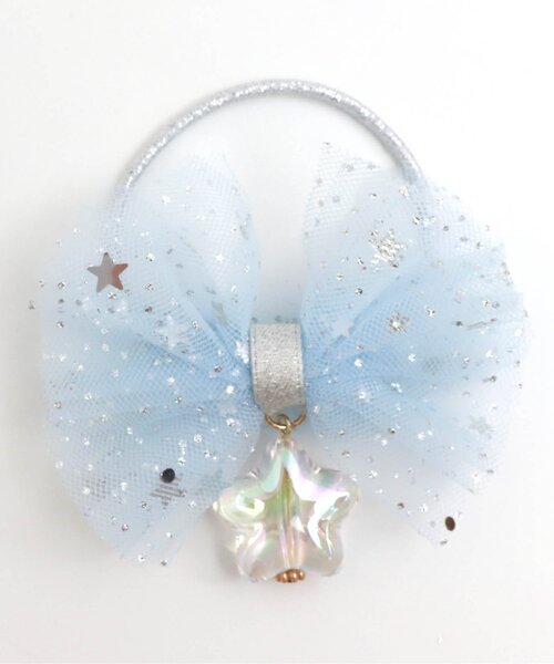 apres les cours(アプレレクール)の「星モチーフチュールヘアゴム(ヘアゴム・キッズ・サックスブルー/アイボリー/ブラック/ラベンダー・FREE)」の10枚目の写真